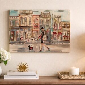 Paris Street Cafe Canvas Print by artist Liesl Long for Colleen Karis Designs